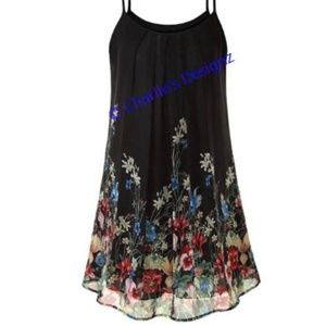 Ladies/women's Mini Dress Summer Flowers NWT
